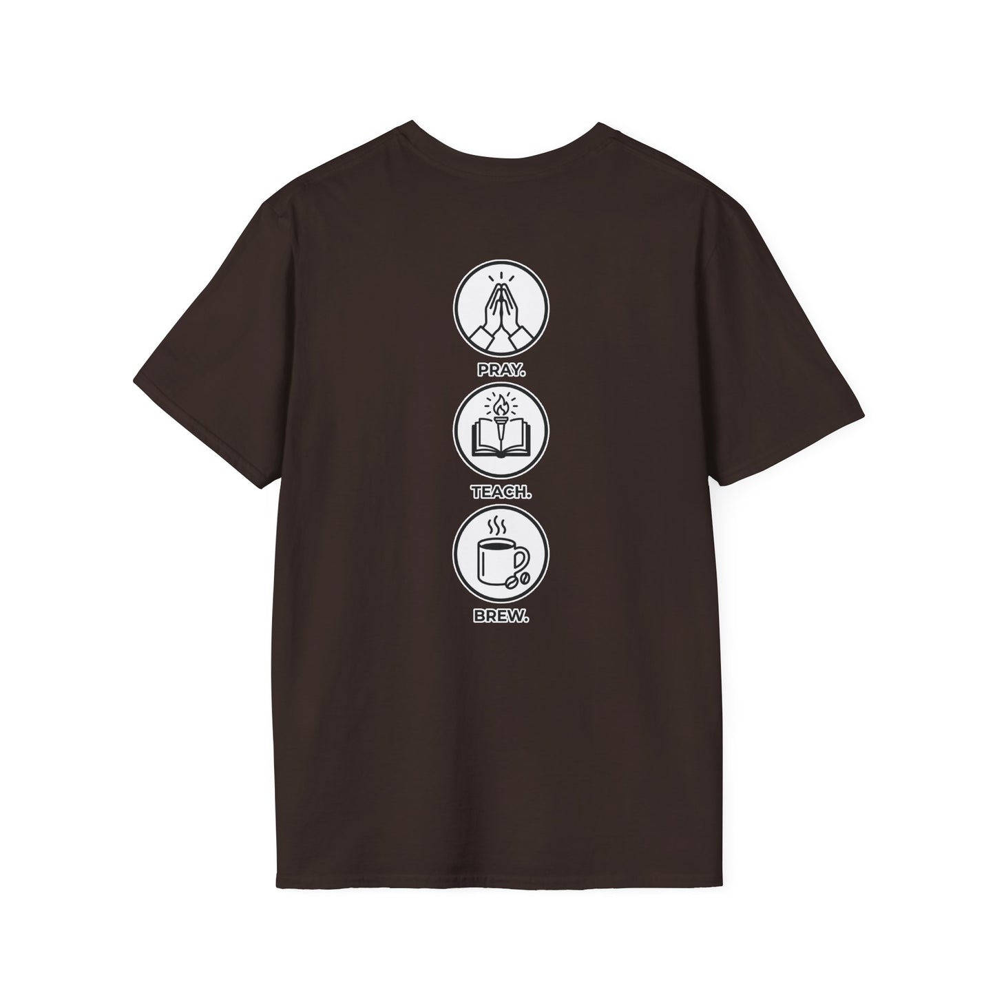 Pray. Teach. Brew. Unisex Softstyle T-Shirt