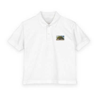 Youth Lone Tree Polo  Pray Teach Brew "Teach the Season" Back-to-School