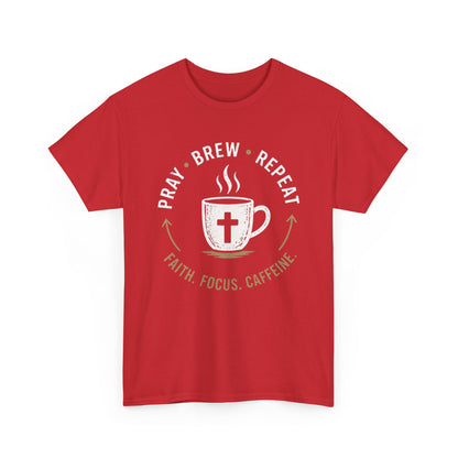 Pray Brew Repeat Heavy Cotton Tee