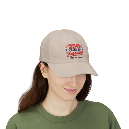 250 Years of Freedom Embroidery Classic Dad Cap
