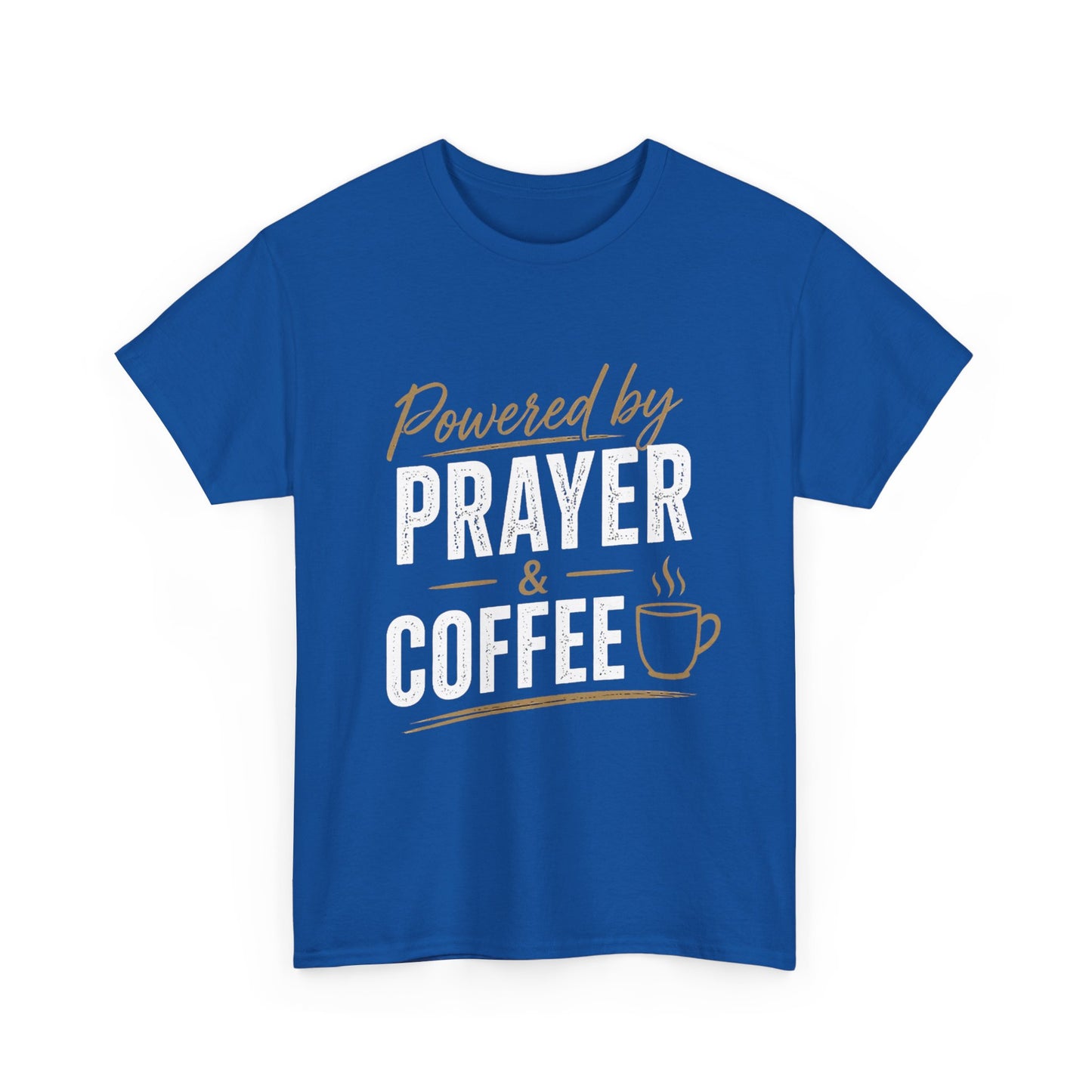 Powered by Prayer & Coffee Heavy Cotton Tee