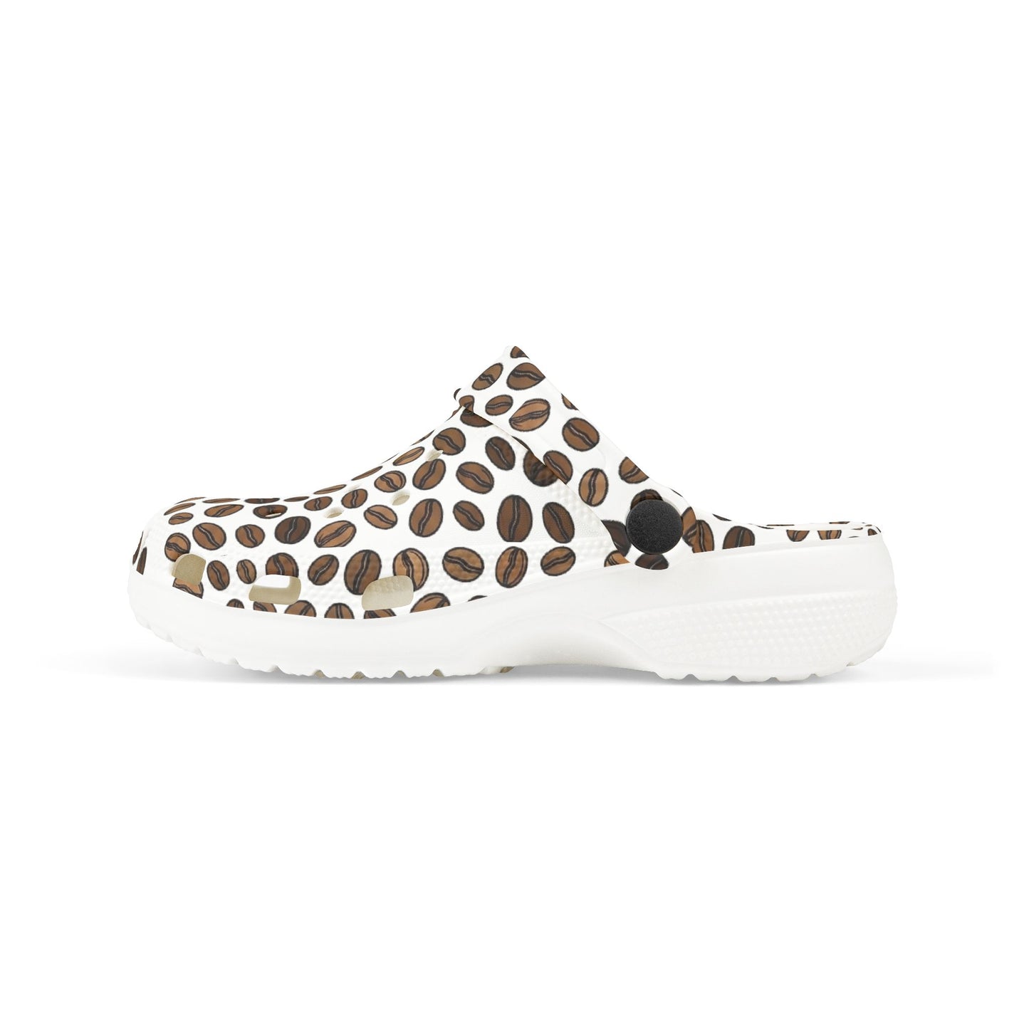 Kids Coffee Bean Print Clogs - EVA Foam Slip-On Shoes