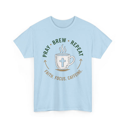 Pray Brew Repeat Heavy Cotton Tee
