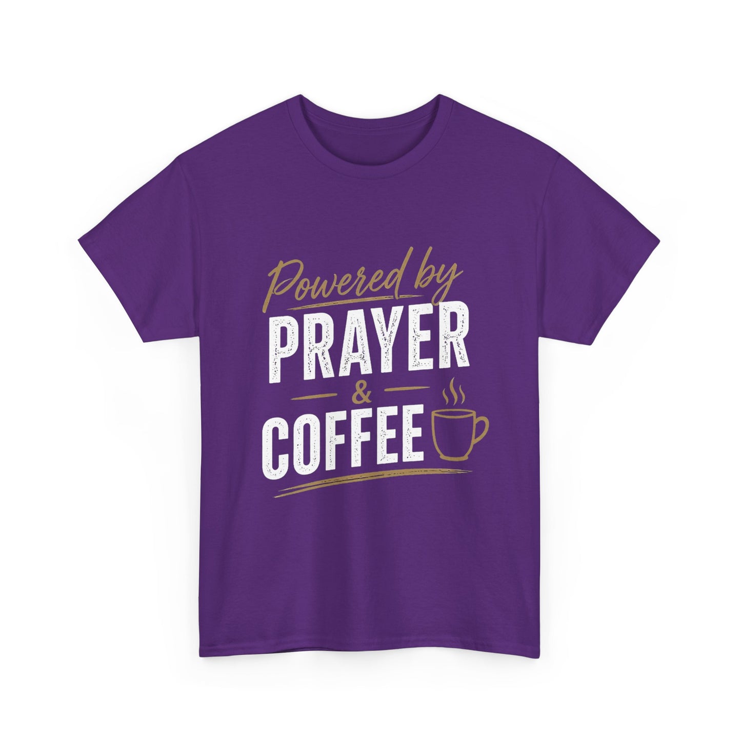 Powered by Prayer & Coffee Heavy Cotton Tee