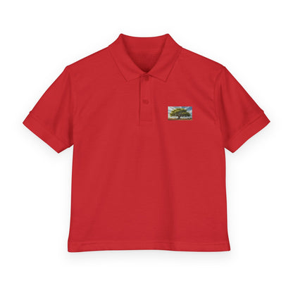Youth Lone Tree Polo  Pray Teach Brew "Teach the Season" Back-to-School