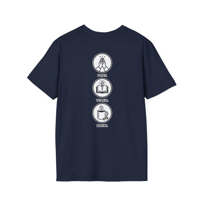 Pray. Teach. Brew. Unisex Softstyle T-Shirt