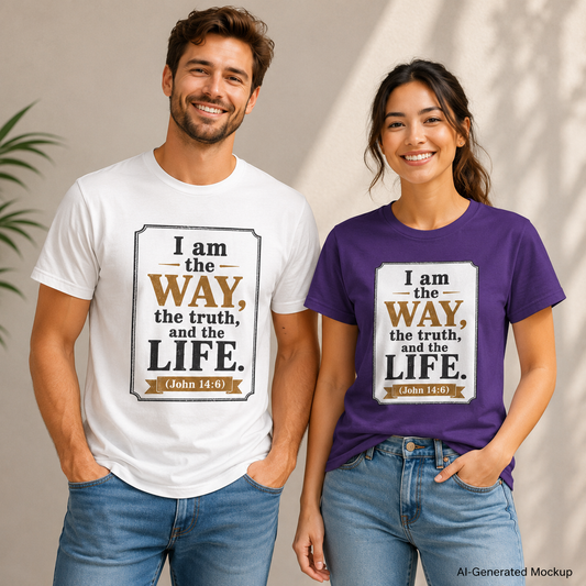 "I am the Way, the Truth, and the Life" (John 14:6) Christian Faith T-Shirt