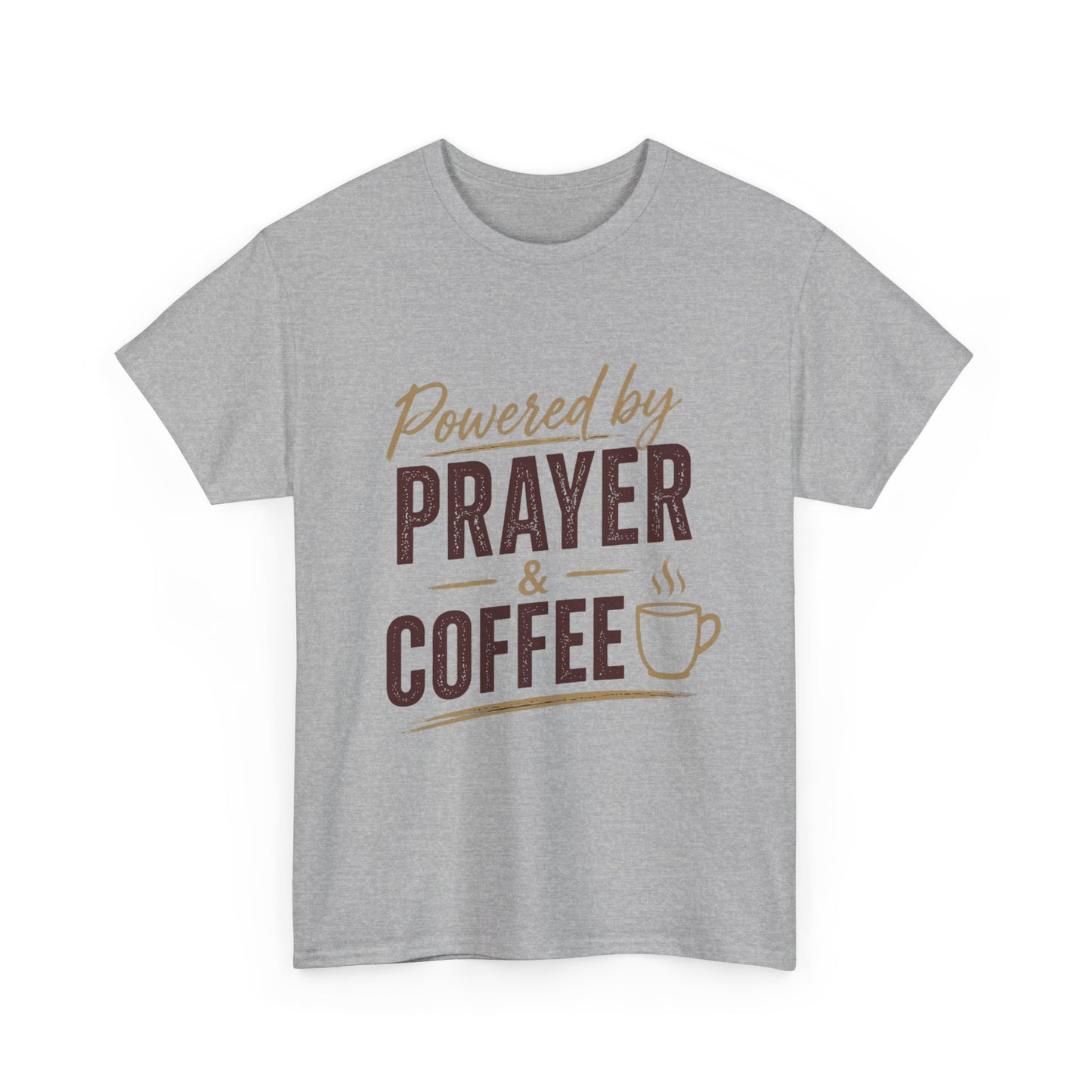 Powered by Prayer & Coffee Heavy Cotton Tee