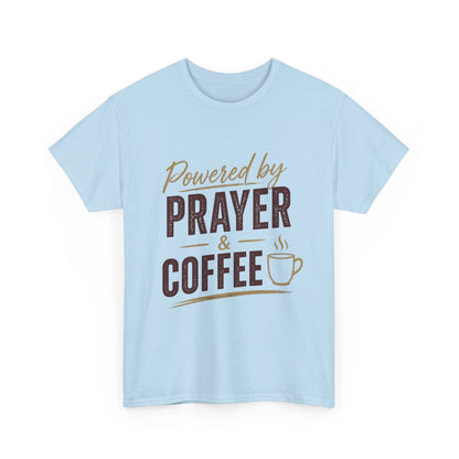 Powered by Prayer & Coffee Heavy Cotton Tee