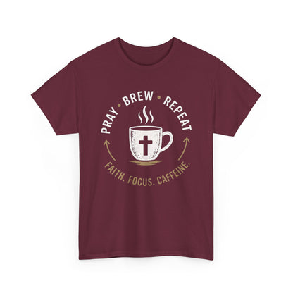 Pray Brew Repeat Heavy Cotton Tee