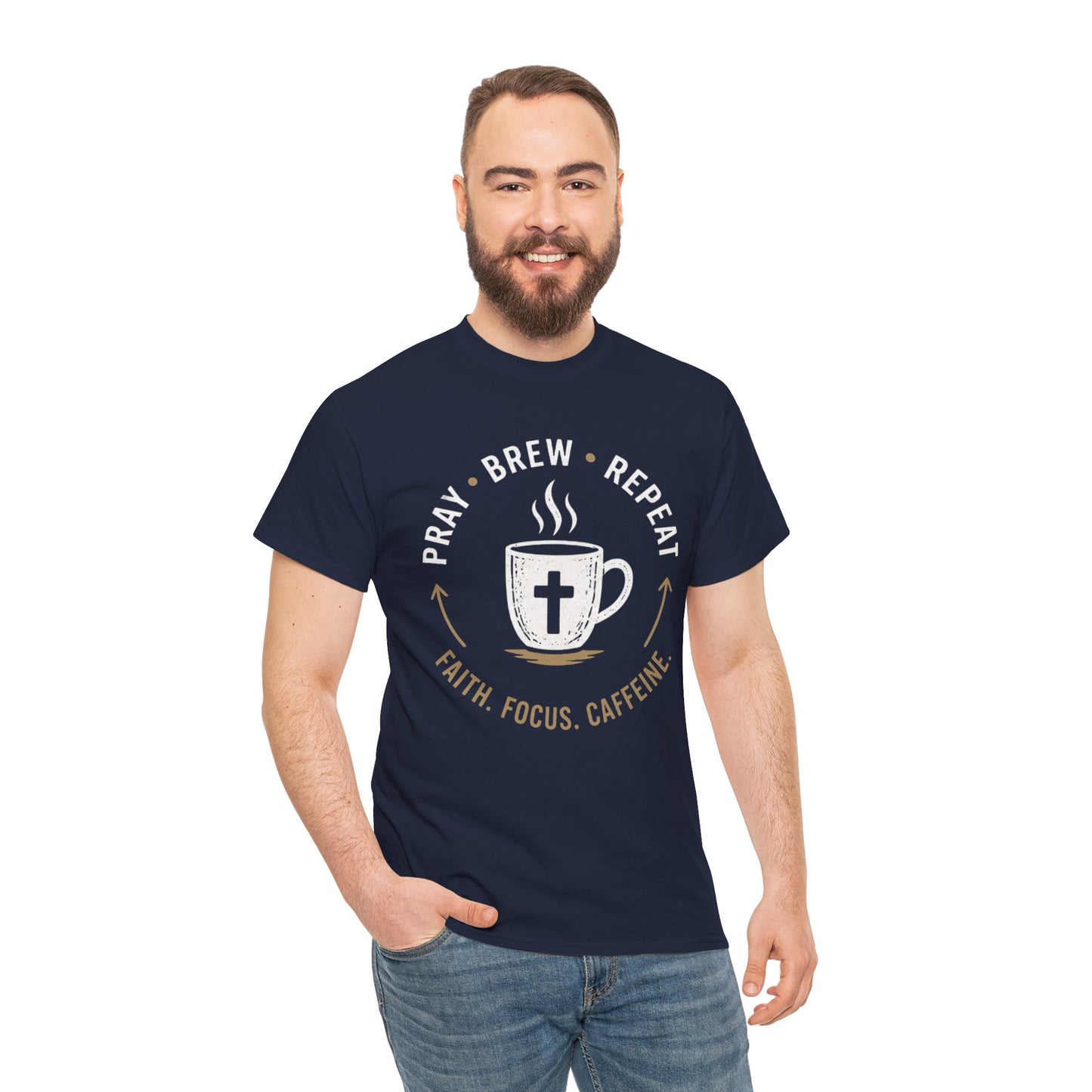 Pray Brew Repeat Heavy Cotton Tee