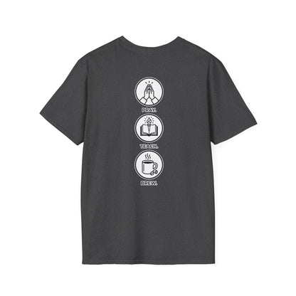 Pray. Teach. Brew. Unisex Softstyle T-Shirt