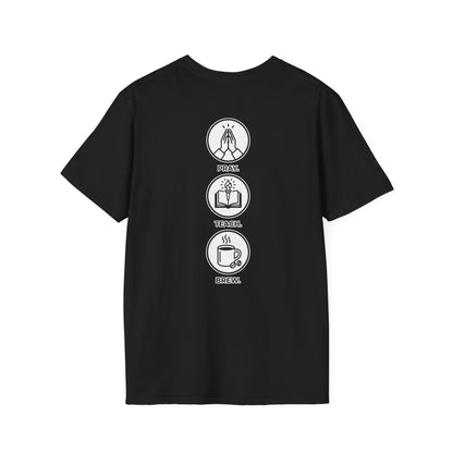 Pray. Teach. Brew. Unisex Softstyle T-Shirt